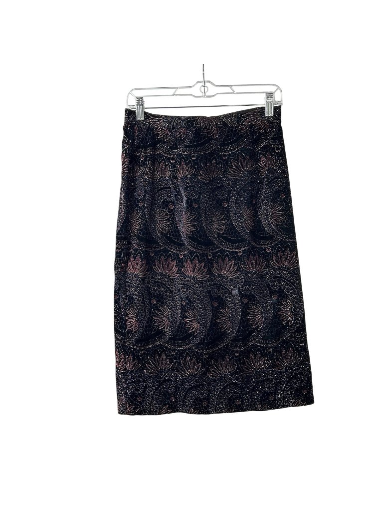 Vintage Scott Mcclintock Women’s Sz 10 Raised Pattern Velvet Midi Skirt Sparkly